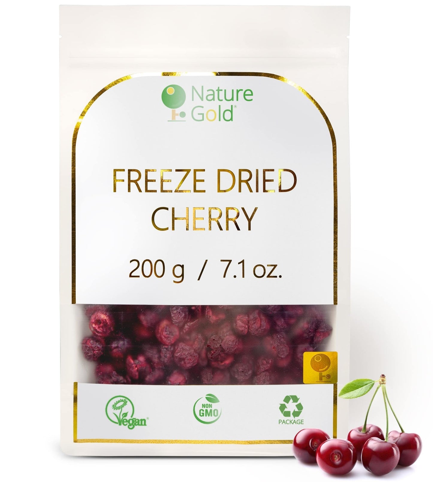 Cherry Freeze Dried Slices | 200G - 7.1Oz | 100% Natural & Vegan | No-Gmo | Without Sugar And Any Additions ~*~