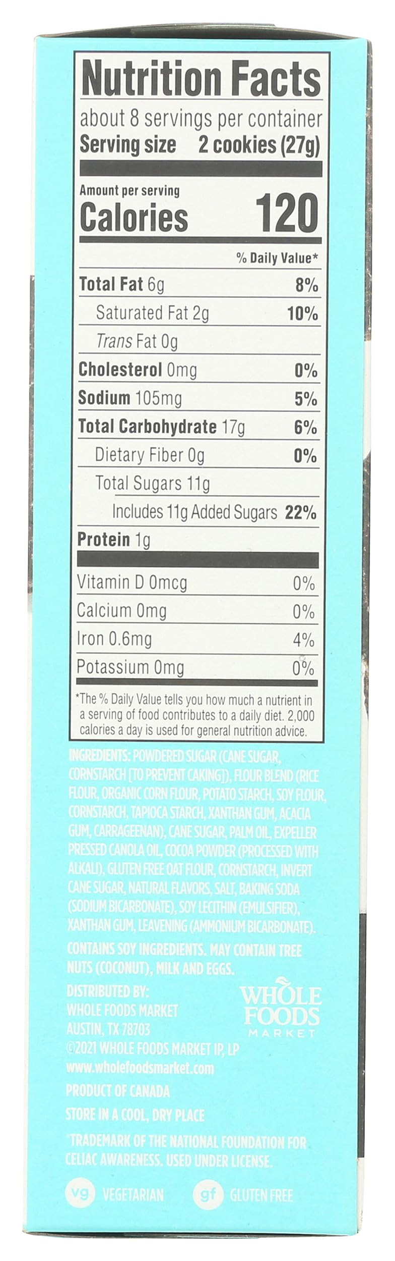 365 By Whole Foods Market Chocolate Sandwich Cremes, 8 Oz