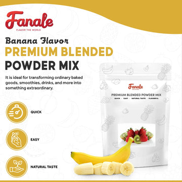 Fanale Premium Banana Bubble Tea Flavoring Powder | Perfect For Baking, Smoothies, Desserts And Drinks | Instant Flavoring Powde