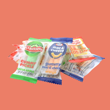 Sweetzo Jumbo Prefilled Easter Eggs, Pickle, Macaroni And Cheese, And Hot Dog Individually Wrapped Gummies, Basket Stuffer Candi