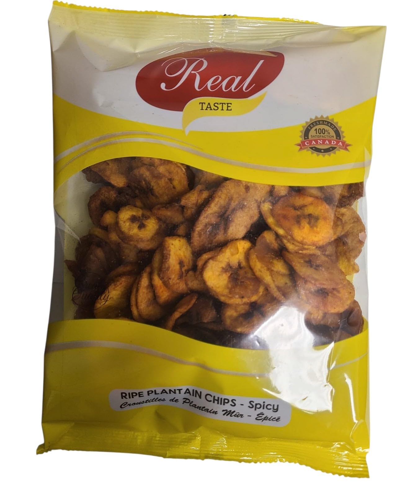 Real Plantain Chips Spicy 10oz - Crunchy West African Style Snack Made from Ripe Plantains - Sweet & Spicy Flavor, Gluten-Free,