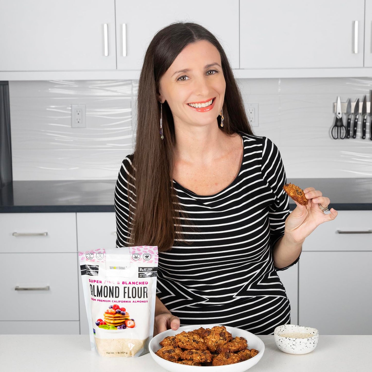 Wholesome Yum Almond Flour - Low Carb, Gluten Free, Keto Friendly, 16 oz