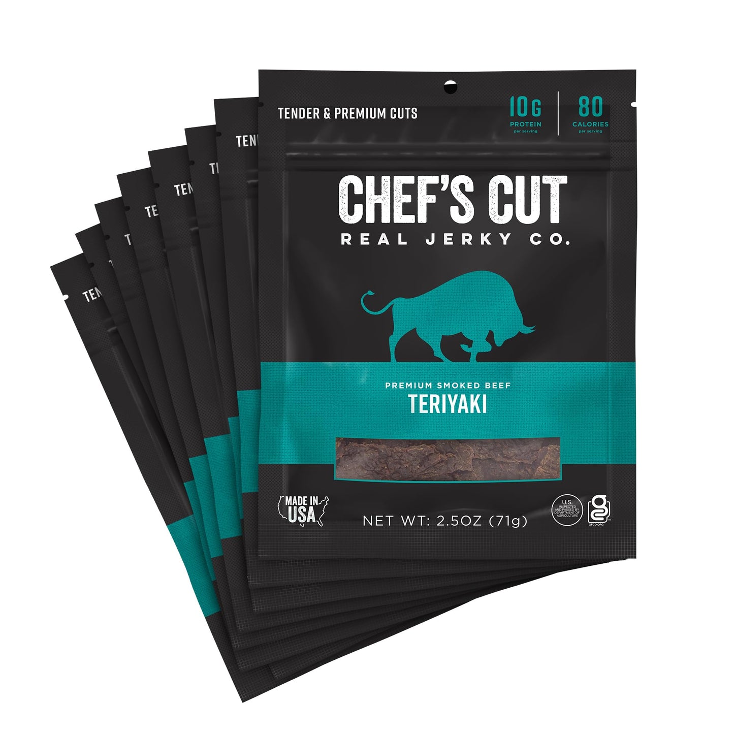 Chef S Cut Real Turkey Teriyaki Jerky 2.5 Ounce (4 Pack)