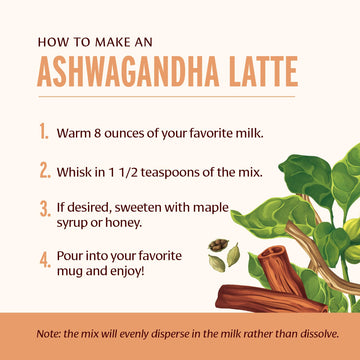 Banyan Botanicals Ashwagandha Latte Mix – Organic, Caffeine-Free Herbal Drink – 4.2 oz – Vegan, Non-GMO