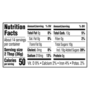 Kraft Barbecue Sauce, Hickory Smoke Flavor, 17.5 oz Bottle, 1.09 lb
