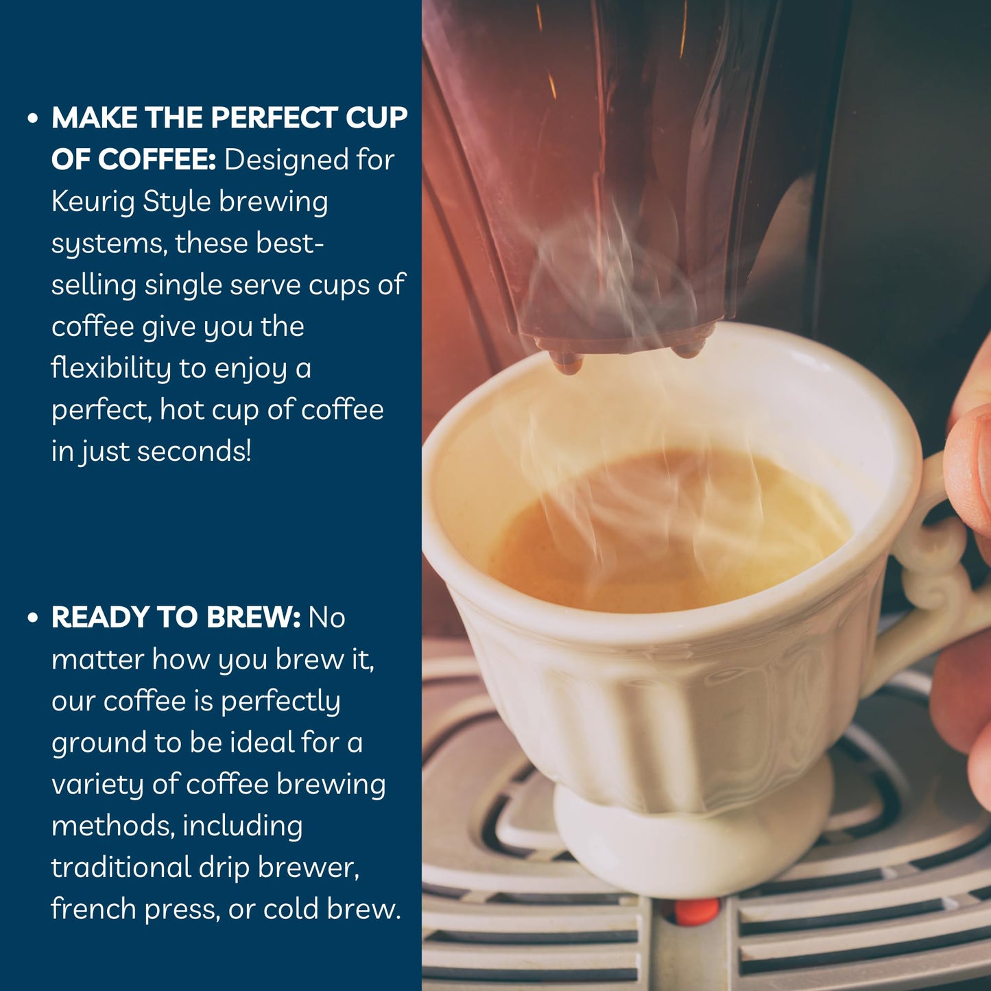 Door County Coffee - Cinnamon Hazelnut, Cinnamon Hazelnut Flavored Ground Coffee - Medium Roast, Single Serve Cups - 30 Count