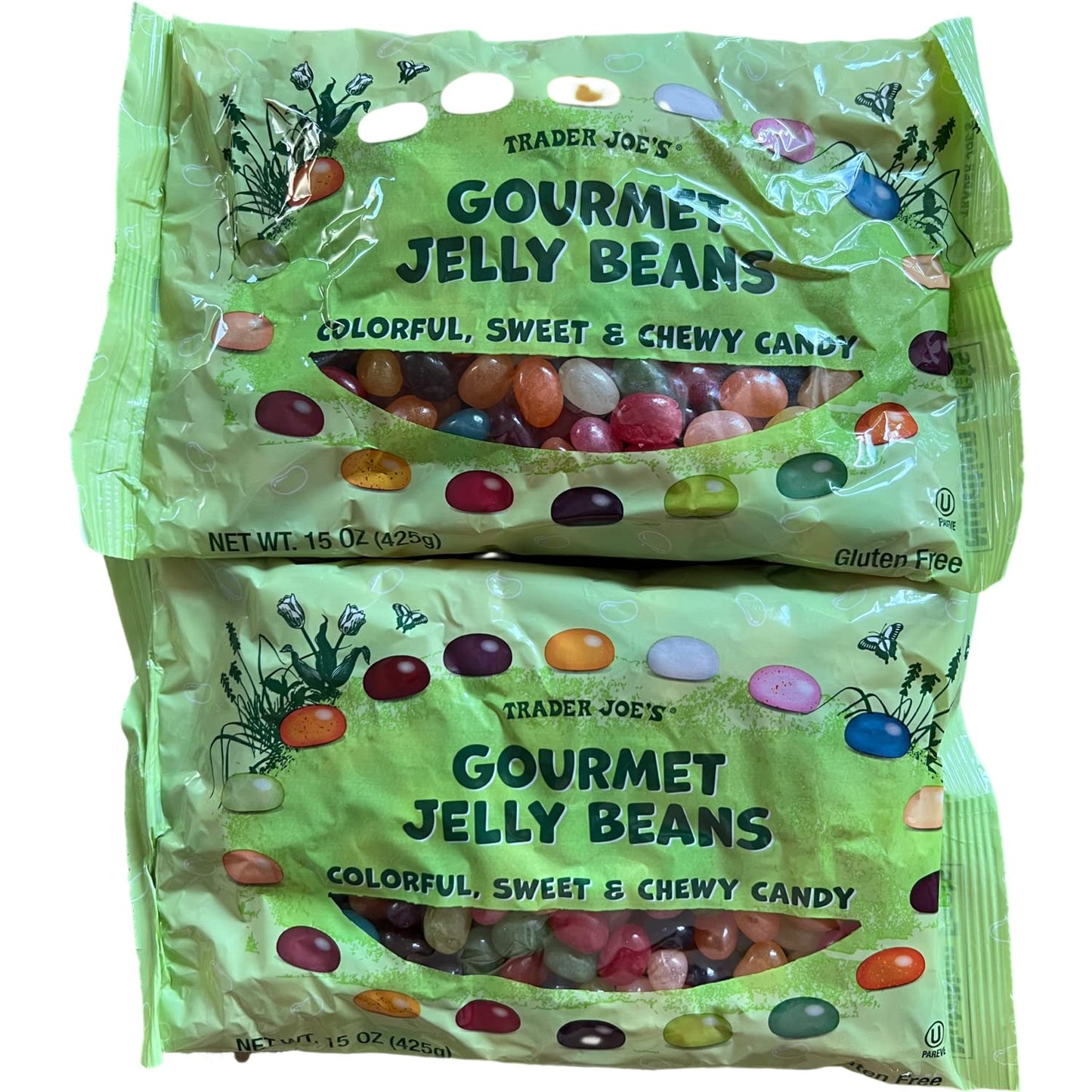Trader Joe'S Gourmet Jelly Beans 18 Natural Flavors 15 Oz. (Pack Of 2)