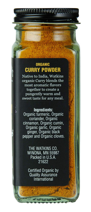 Watkins Organic Curry Powder, Non-GMO, Kosher, 2.6 oz Jar, 1-Pack, As Shown