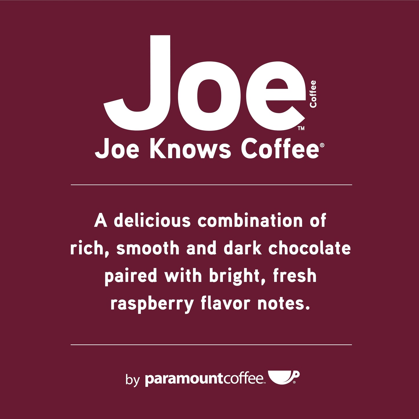 Joe Knows Coffee Single Serve Pods, Chocolate Raspberry Flavor, 48 Count