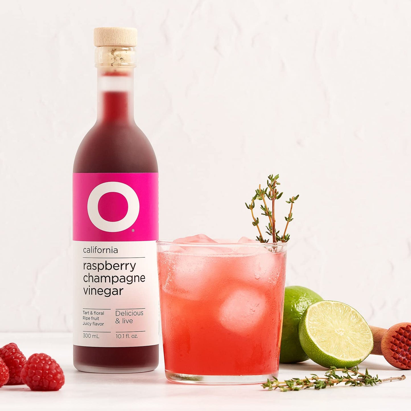 O Olive Oil Raspberry Champagne Vinegar, 10.1 Fl Oz, Pack of 1