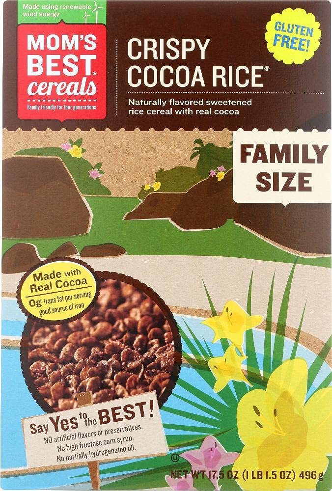 Mom's Best Cocoa Rice Crisp Cereal - 17.5 OZ