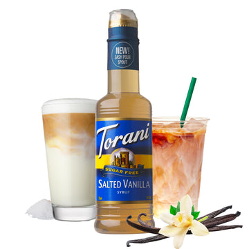 Torani Salted Vanilla Syrup, Sugar Free, Kosher, 12.7 Fluid Ounce (Pack of 4)