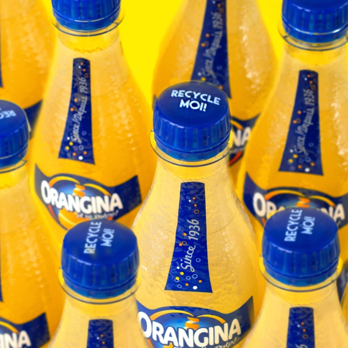 Orangina Citrus Sparkling Juice Beverage - Original French Recipe - Pack of 12 - 14.2 Fl Oz Bottles