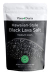 Viva Doria Hawaiian Black Lava Sea Salt Lava Salt (2 Pound Medium grain)