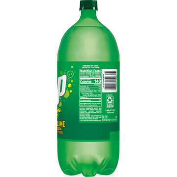 7UP Lemon Lime Soda Naturally Flavored and Caffeine Free 2 Liter Bottle