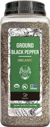 Soeos Ground Black Pepper, Non-Gmo, Freshly Peppercorn Powder Bulk, Packed To Keep Peppers Fresh, Ready To Use Peppercorns For Refill, 18 Oz (510G), Organic