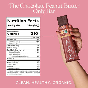 Truvani Plant Based Snack Bars | Chocolate Peanut Butter 4 Pack | 7G Protein | Usda Organic And Vegan | The Only Bar | Dairy, So