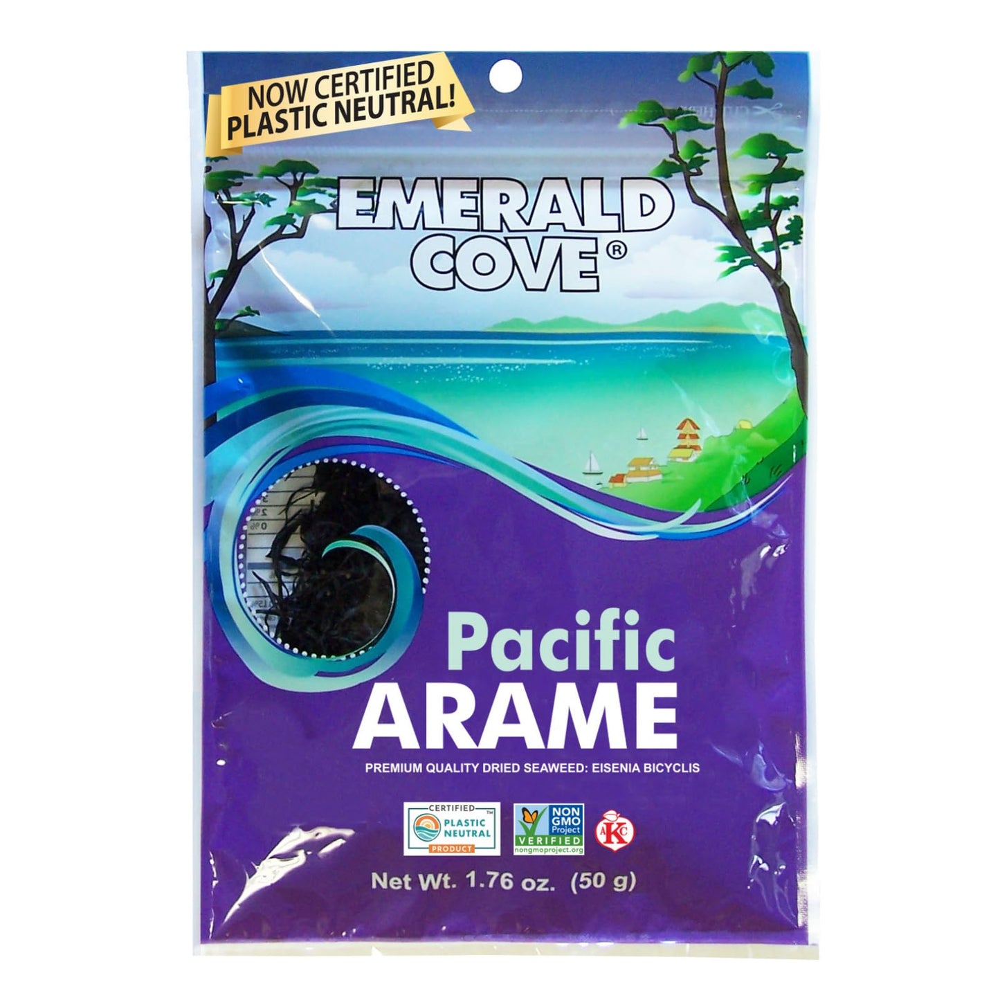 Emerald Cove Pacific Arame, Non-GMO Dried Sea , Hijiki Substitute, 1.76 oz (pack of 6)