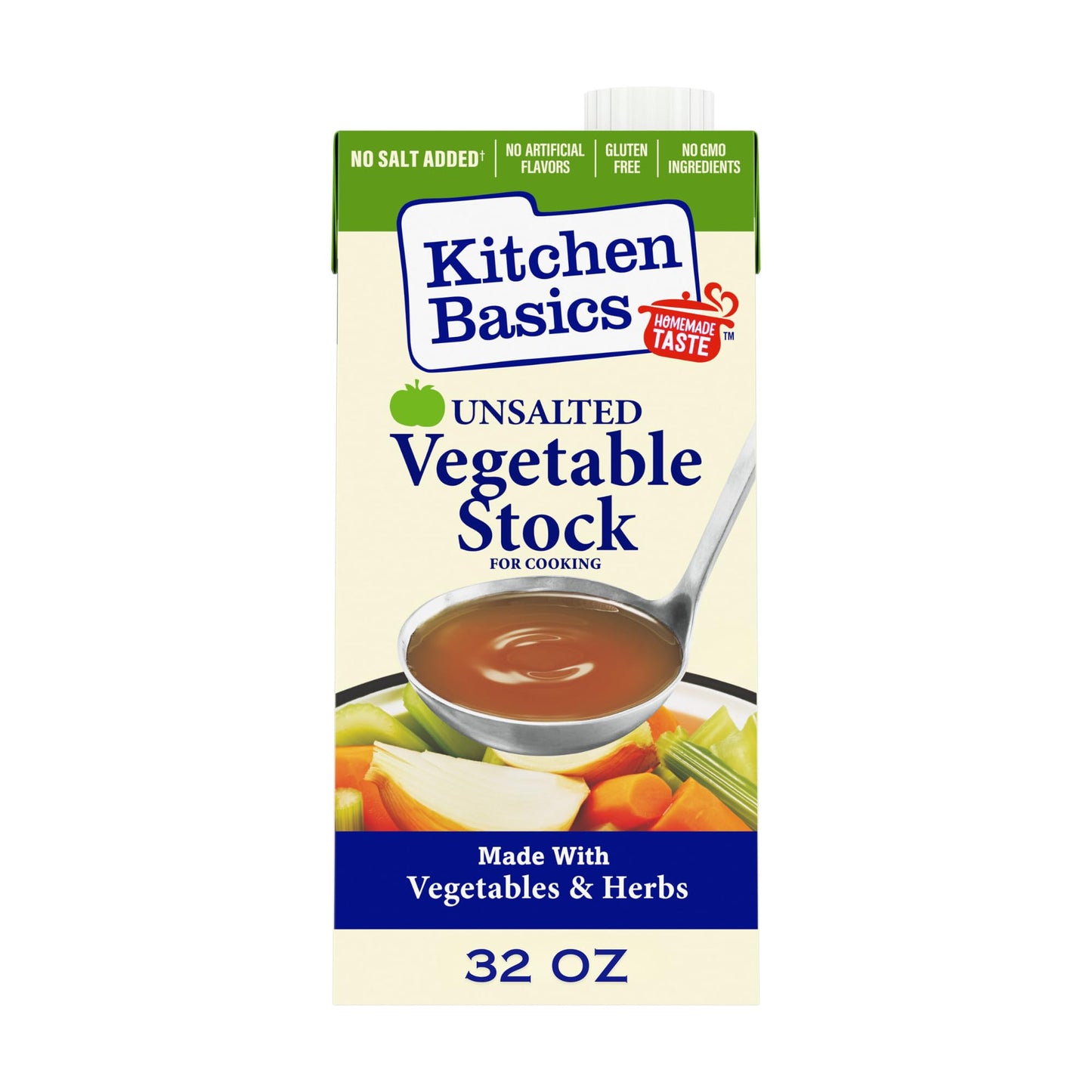 Kitchen Basics Unsalted Vegetable Stock, 32 Fl Oz