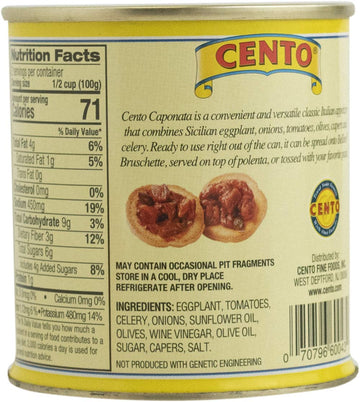 Cento Caponata Eggplant Appetizer, 7.0 Ounce