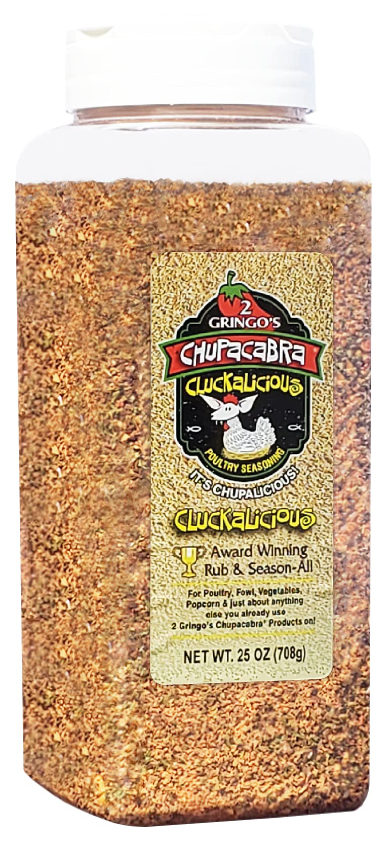 2 Gringos Chupacabra Cluckalicous Poultry Seasoning, 25 Ounces