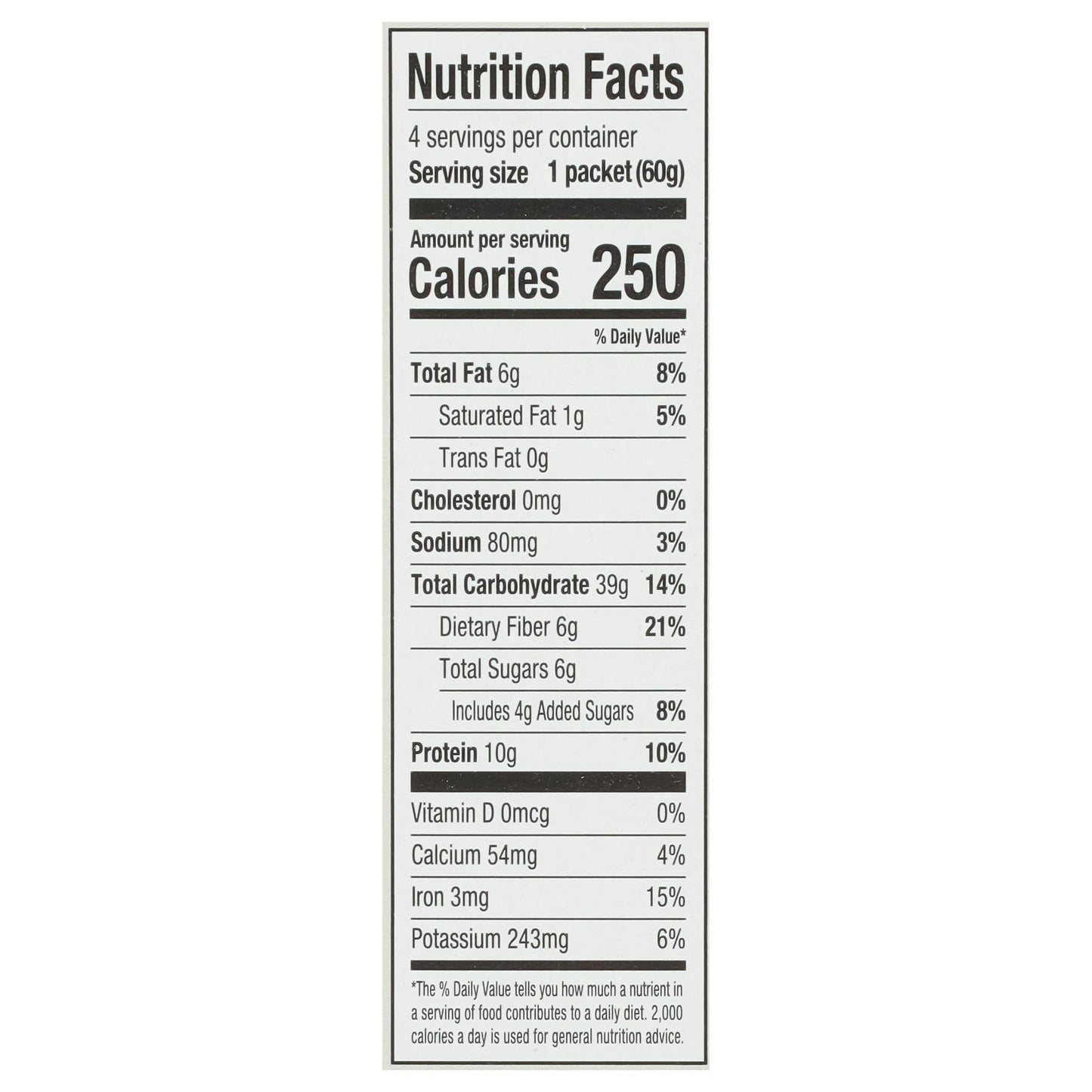 Bobs Red Mill Whole Grain Vanilla Almond Overnight Protein Oats 4-2.12 oz Packets