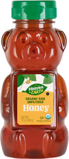 Heaven & Earth Organic Raw Unfiltered Honey, 12 oz | USDA Certified | Bear Shaped Squeeze Bottle | Pure & Natural Honey | Perfec