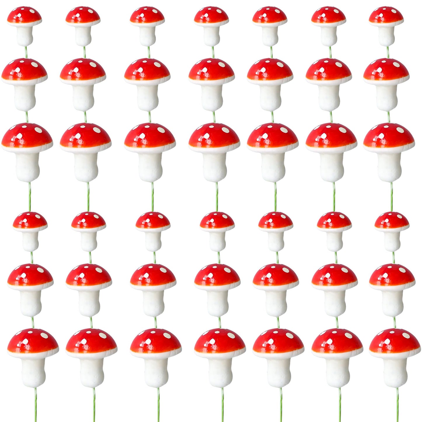 Gyufise 30Pcs Mushroom Cake Decorations Red Mini Mushroom Toothpicks Mushroom Cupcake Toppers Mushroom Cake Picks For Birthday Baby Shower Party Micro Landscape Decorations