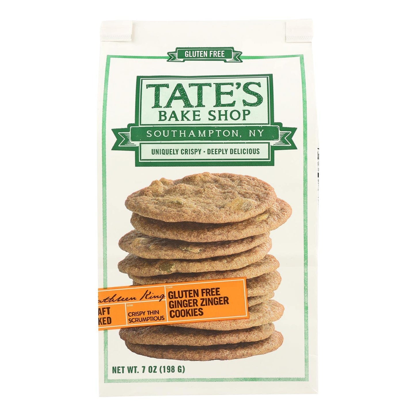 TateS Bake Shop Gluten Free Ginger Zinger Cookies 7 Oz (Pack of 12)