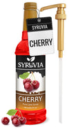 Syruvia Cherry Syrup - Premium Flavoring Syrup For Tea, Italian Sodas, Beverages, Desserts, Ice Cream, Cocktails & Mocktails - K