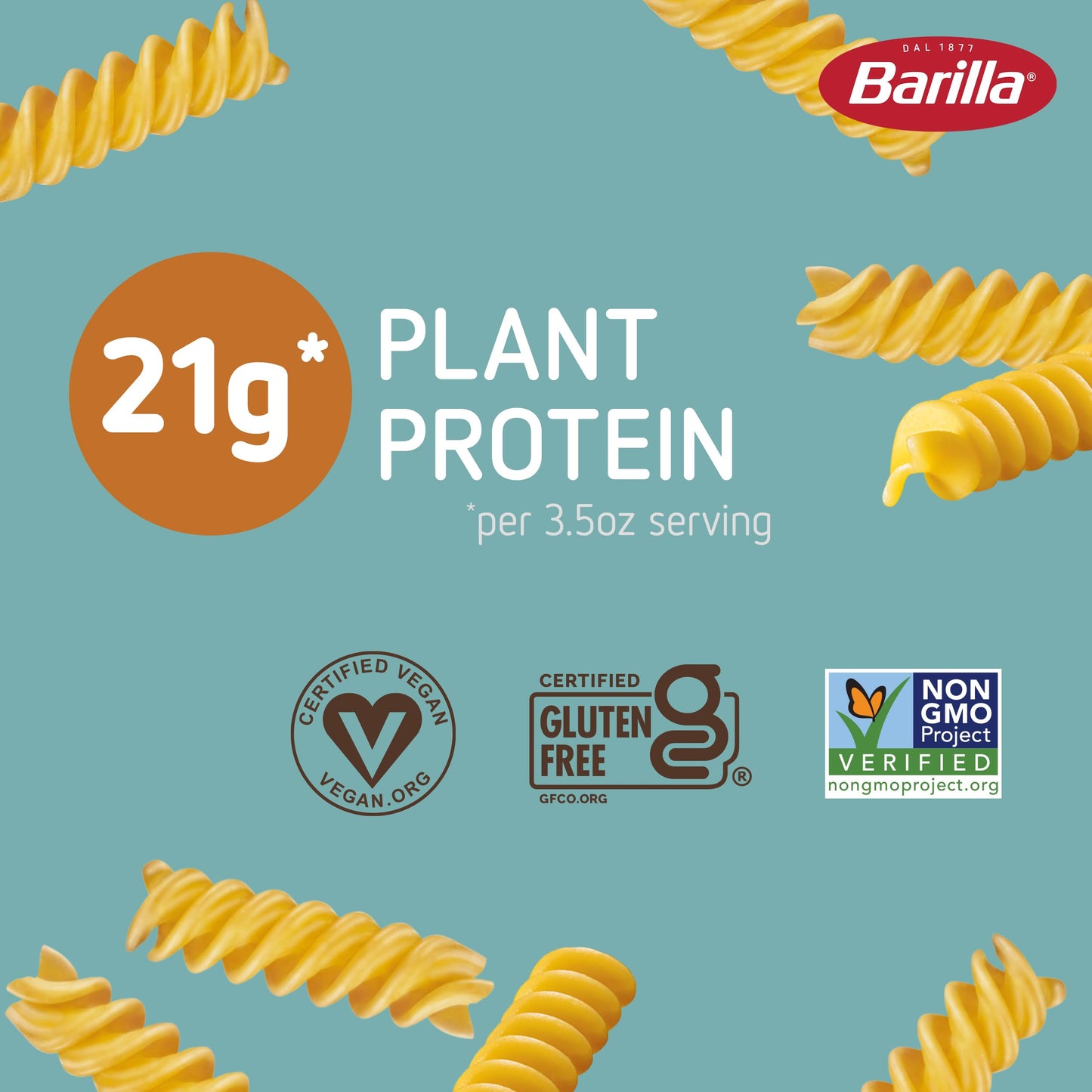 Barilla Chickpea Rotini Pasta, Vegan, Gluten Free, Non Gmo & Kosher - High Protein Pasta Made With Plant Based Protein, 8.8 Ounce (Pack Of 10)
