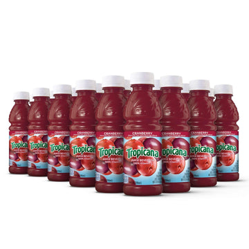 Tropicana Cranberry Juice Beverage, Single Serve, 10 Fl Oz Bottles (Pack Of 24) - Real Fruit Juice, Vitamin C Rich, No Added Sugars, No Artificial Flavors