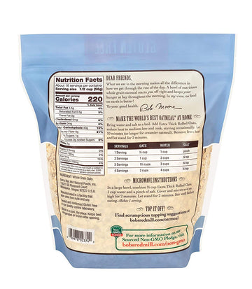 Bob'S Red Mill Gluten Free Extra Thick Rolled Oats (32 Ounce, Pack Of 2)