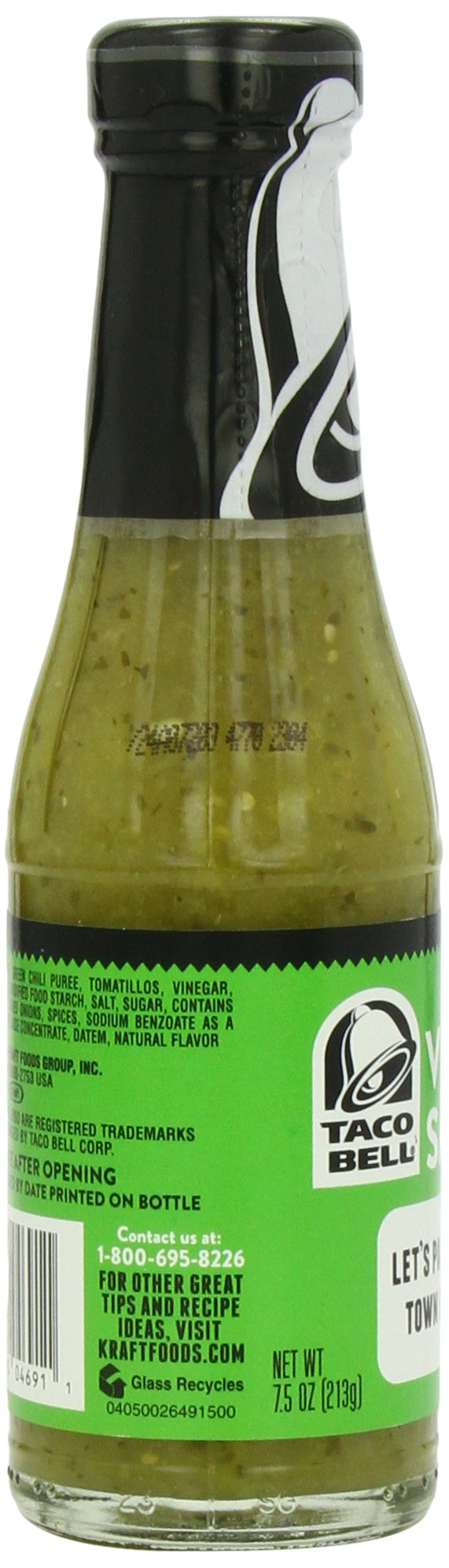 Taco Bell Verde Salsa Sauce (7.5 Oz Bottles, Pack Of 12)
