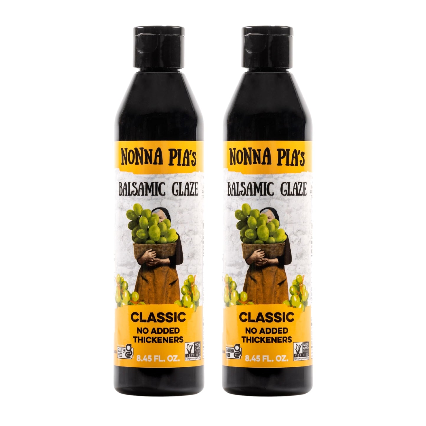 Nonna Pia's Balsamic Glaze | Aged Vinegar from Modena, Italy | Slow Simmered for a Thick, Velvety, and Robust Flavor | Perfect f