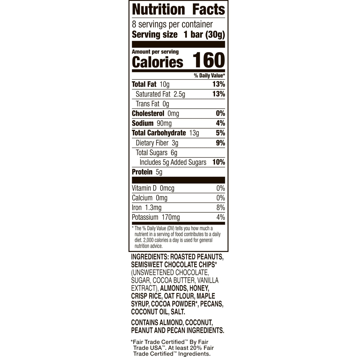 Larabar Trail Mix Bars, Dark Chocolate Peanut, Gluten Free Baked Nut Bar, 8 Count, 8.48 Oz