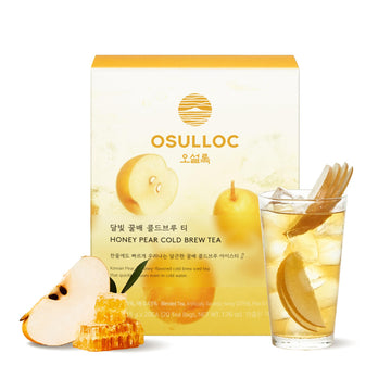 Osulloc Honey Pear Cold Brew Tea, Korean Pear & Honey Flavored Iced Tea (20Ea, 1.76Oz)