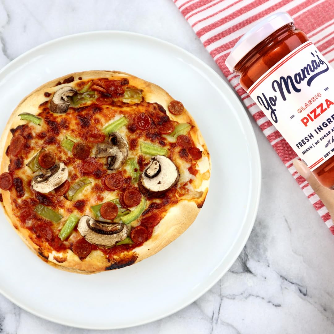 Yo Mama'S Foods Keto Classic Pizza Sauce - Pack Of (4) - No Sugar Added, Low Carb, Vegan, Gluten Free, Paleo Friendly, And Made