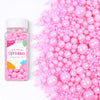 Pink Sprinkles for Cake Decorations, Edible Pearl Sprinkles for Cake Baking Decorations Cupcake Toppers Cookie Decorating lover