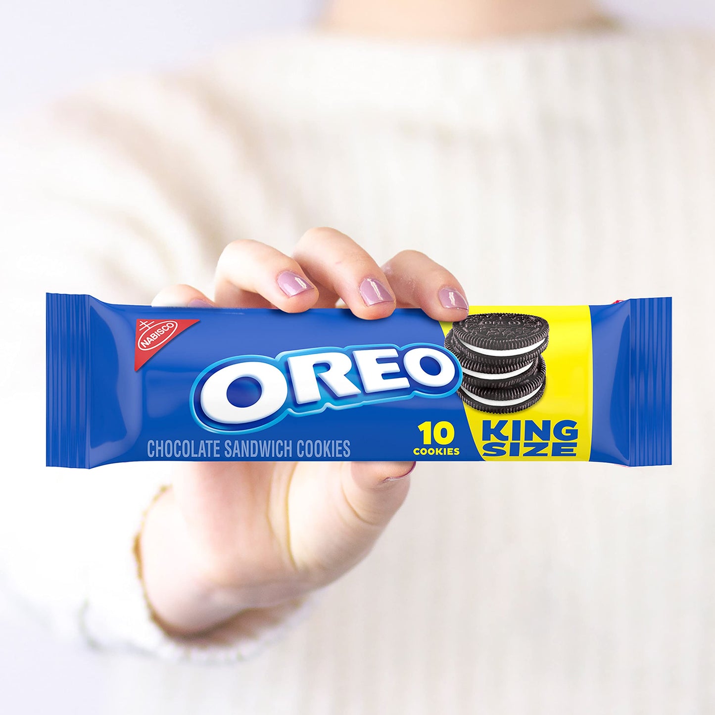 Oreo Chocolate Sandwich Cookies, King Size, 20 Snack Packs (2 Boxes, 10 Cookies Per Pack)
