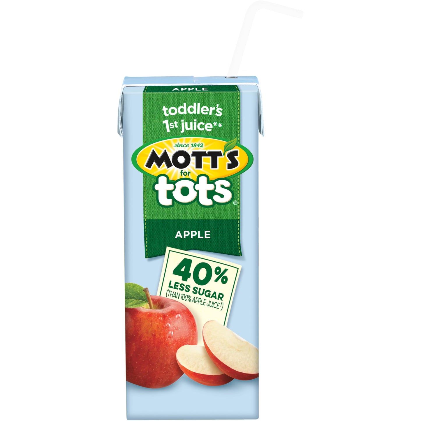 Mott'S For Tots Apple, 6.75 Fl Oz Boxes, 32 Count (4 Packs Of 8), Juice With Purified Water, Good Source Of Vitamin C, 40% Less