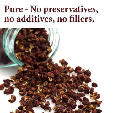 The Spice Way Szechuan Peppercorns - (4 Oz) Premium Sichuan Pepper, Dried Chinese Style Peppercorn.