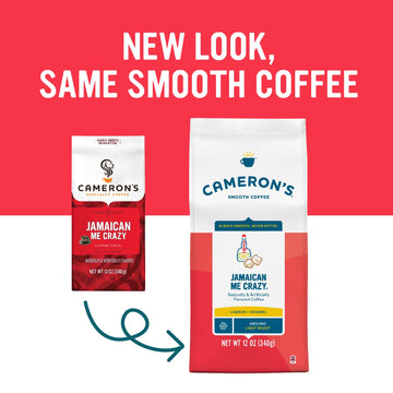 Camerons Coffee Roasted Ground Coffee, Flavored Jamaican Me Crazy, 12 Ounce, Model 72173