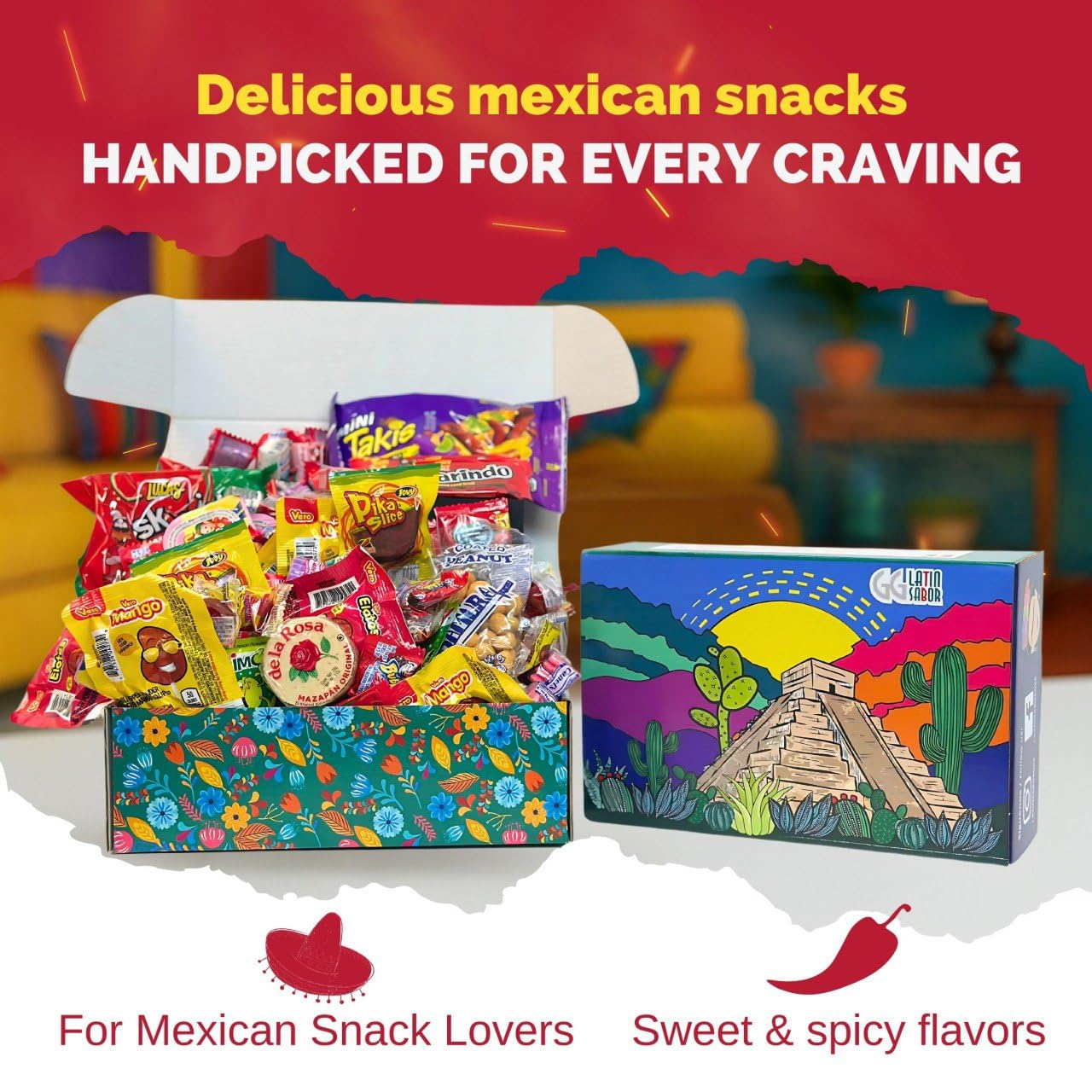 Mexican Candy Box Variety Pack With Duvalin, Salsaghetti And Much More - Over 100 Authentic Dulces Mexicanos Surtidos And Spicy