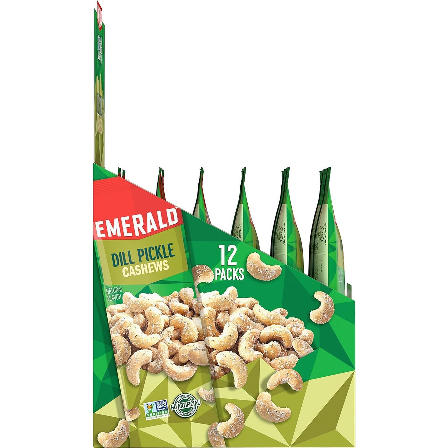 Emerald Nuts, Dill Pickle Seasoned Cashews, 15 Oz (Pack Of 2)