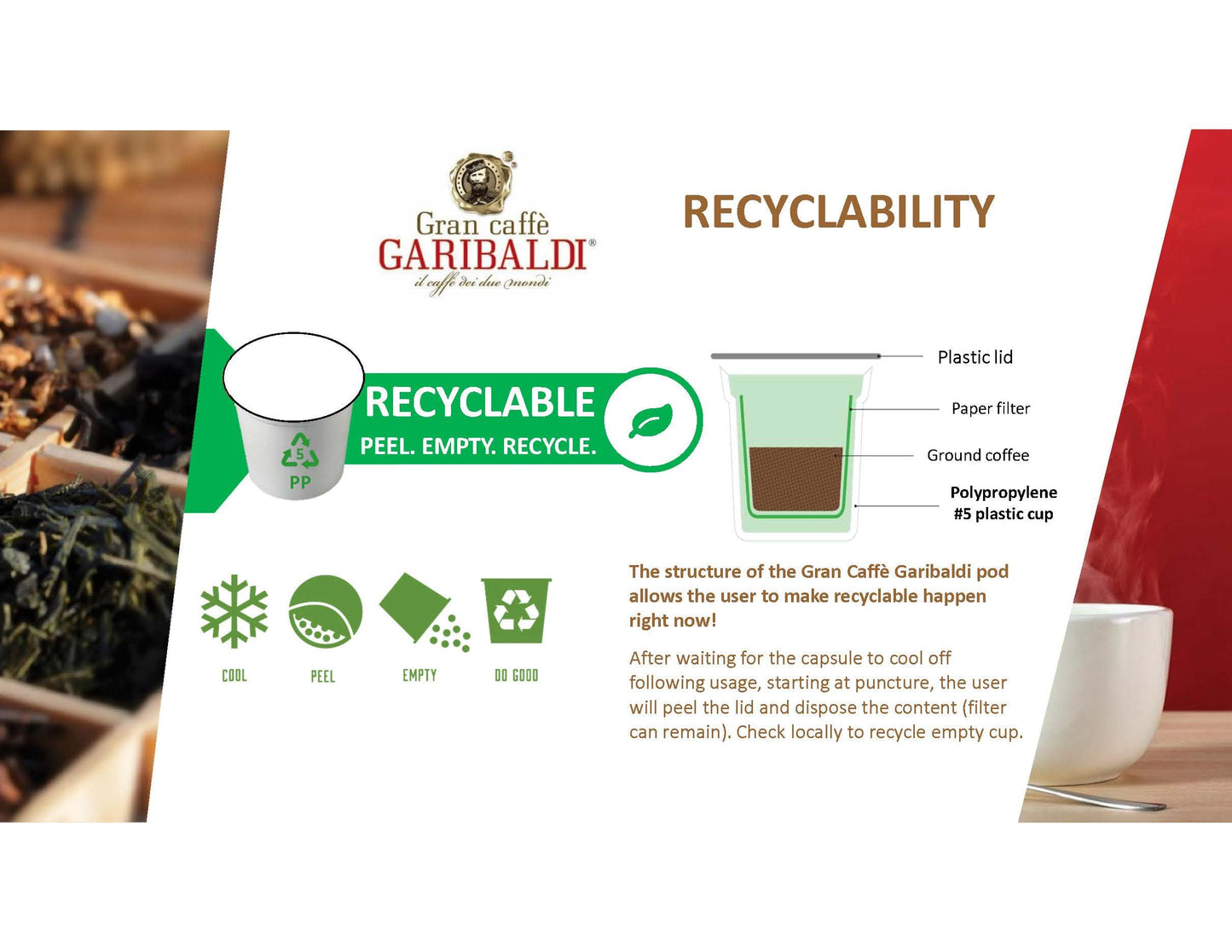 Caffè Garibaldi Breakfast Blend Coffee Pods, Single-Serve Capsules For Keurig K-Cup Malt-Inspired, Single Serve Cups With 100% Arabica Blend, 72 Count Recyclable Coffee Pods - Light Roast