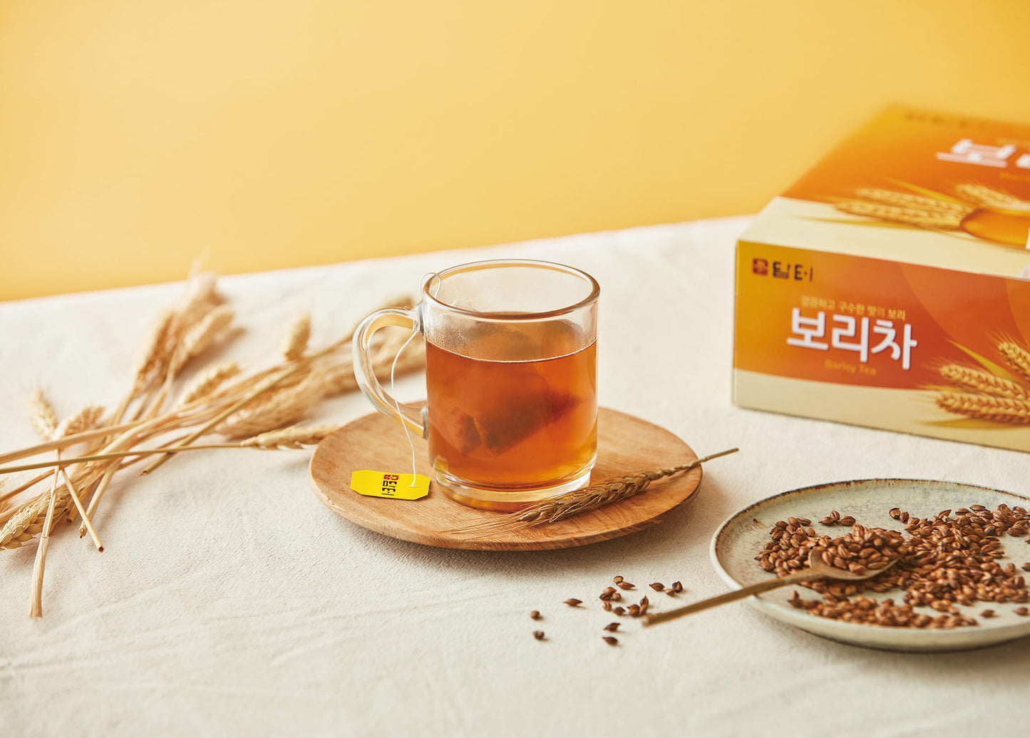 Damtuh Korean Barley Tea - Roasted Boricha Herbal Tea, Caffeine-Free, 50 Tea Bags (1.5g each)