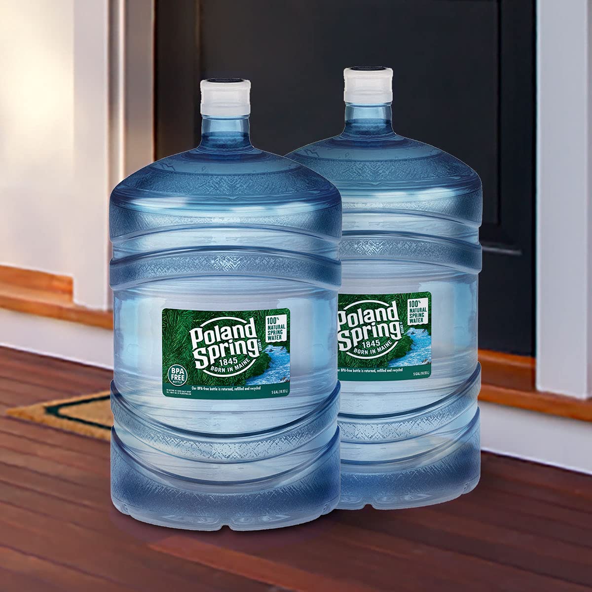 Poland Spring Natural Spring Water - Two Bottle Bundle, 5 Gallons Each, 2 Count