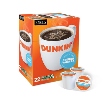 Dunkin' French Vanilla Flavored Coffee, 22 Keurig K-Cup Pods