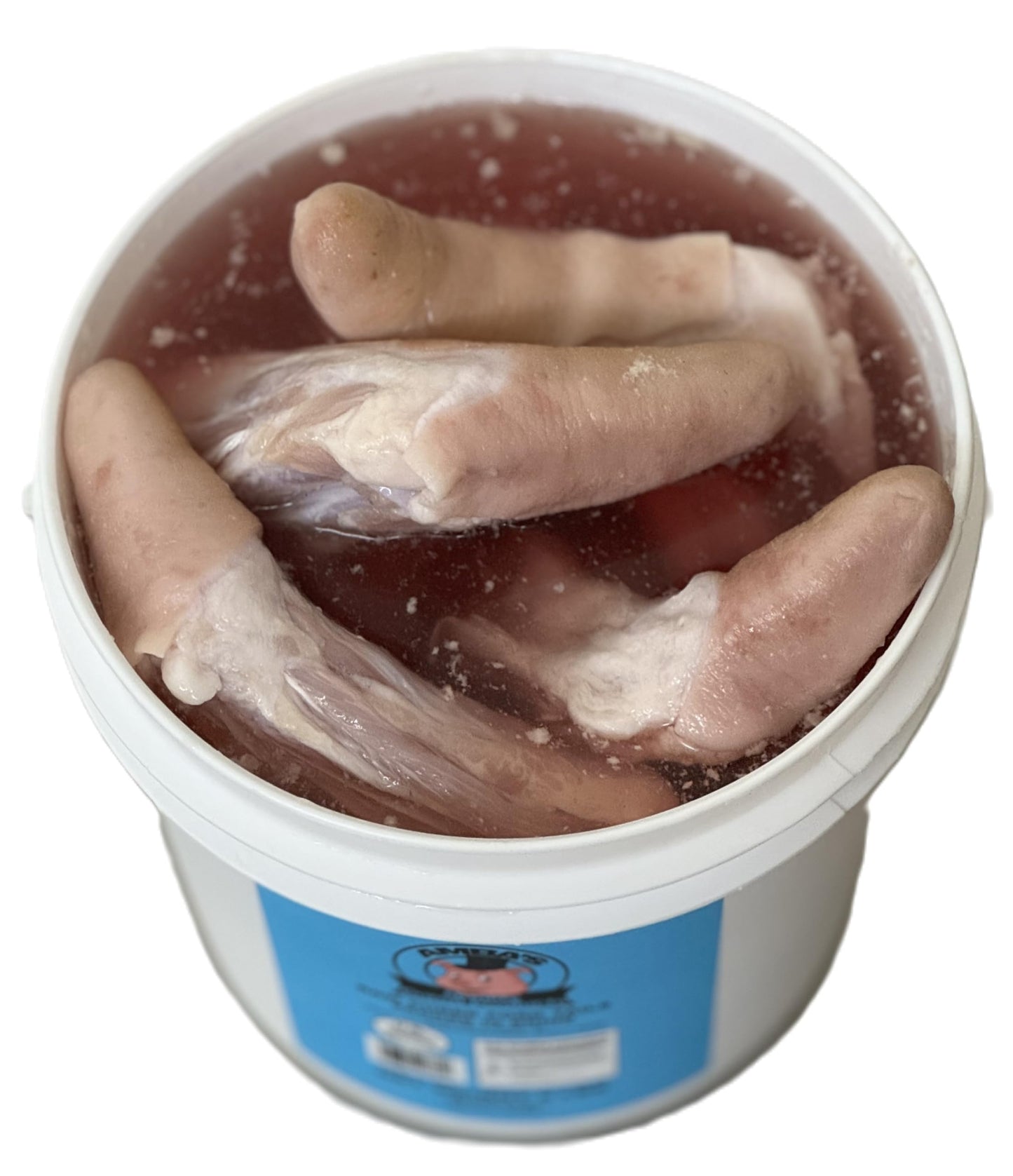 Generic Cured Pork Tails Packed In Brine, 5lb Pail, Ideal for Jamaican Stew Peas With Pig Tails Recipe and Other Caribbean Dishe